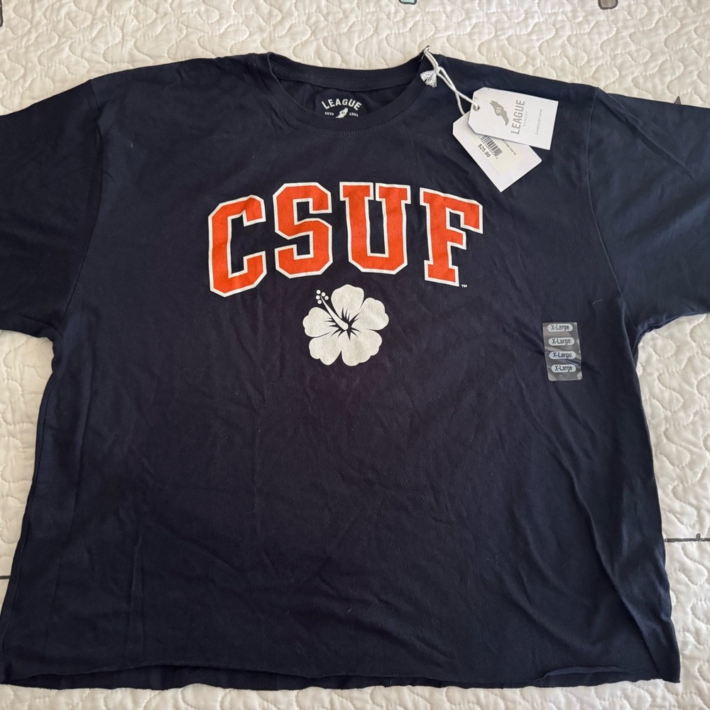 Women's CSUF Short Sleeve Cropped Tee
